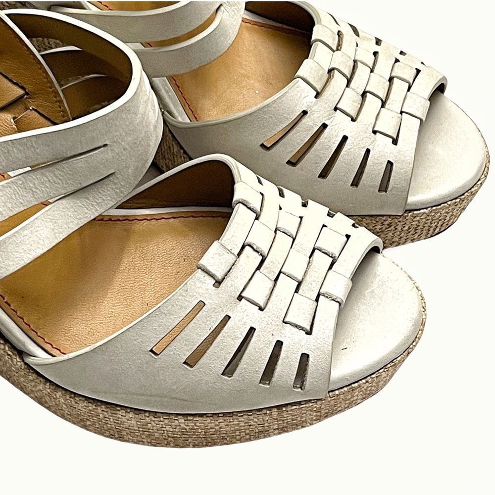 Trask 'Willow' Leather Platform Wedge Sandal - Picture 4 of 16